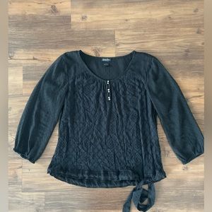 Lucky Brand Sheer Long Sleeve Top